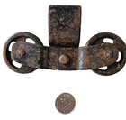 Antique Small Barn Door Roller Double 2  Wheels 5 1 4 