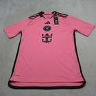 Inter Miami Cf Messi 10 Soccer Jersey Youth Xl Adidas Pink Short Sleeve New