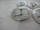 Lot Of 6 Stainless Steel Cart Buckles Horse Tack Headstall Belts Hardware Sizes