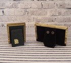 Vintage Small Miniature Solid Brass Picture Frames   Lot Of 2   Easel Back