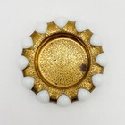 Fisher Jewel Tray Vitro Agate Co Brass White Marbles Art Deco 1930s