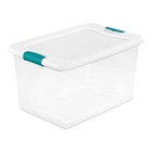 2025 New 64 Qt  Latching Box Plastic  White  Set Of 6