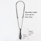 Fanasy Crystal Stone Holder Necklace Empty Crystal Cage Necklace 6pcs Black
