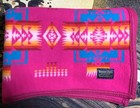 Rare Pink Pendleton Beaver State Chief Joseph Wool Blanket 42x32