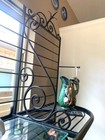 Antique French Baker s Rack  Wrought Iron And Brass  Glass Sheets Included