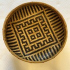 Vintage Woven Basket Round Made In The Peoples Republic Of China Boho 11 5    Wide