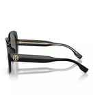 Tory Burch Women   s Square Sunglasses Black Plastic Frame Gray Gradient Lenses