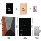 Leather Scrapbook Photo Album Memory Book Family Gift 60 Pages Gray