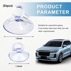24pcs Transparent 4 5 Cm Suction Cups With Pull Ring For Car Windshield Sunshade