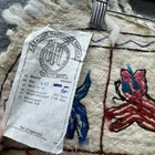 Kashmir Handmade Namdha Rug Wall Hanging 2x3 Alphabet Chain Stitch Wool In Felt