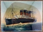 Rms Olympic White Star Liner Antique Reverse Glass Painting 1910-1912 Vintage