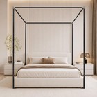 Stainless Steel Canopy Bed Frame Queen Size  Heavy Duty Queen Canopy Bed Frame 