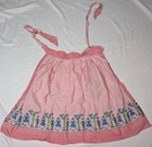 Kitchen Half Apron Hand Made Vintage Amish Country Folk Red White Checkered 