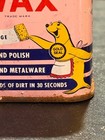 Vintage Gold Seal Glass Wax Tin Can Advertising Metal Polish 6 Fl Oz