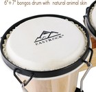 Eastrock Bongo Drum 6    And 7    Set For Adults Kids Beginners Professionals Tun   