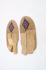 Antique Cree Indian Floral Beaded Moccasins Native American 9 25 