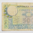 1974 Italy 500 Lire Banknote P-94  mercury  Pre Euro Circulated Italian Currency