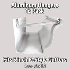 5 Inch Gutter Hangers Hidden For K-style  Heavy Duty Brackets Clips  12 Pcs