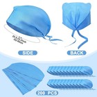 Bunnycool 200 Pcs Disposable Surgical Caps Disposable Bouffant Scrub Hats   