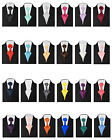 Vesuvio Napoli Pretied Ascot Solid Paisley Color Cravat Men s Neck Tie 21 Colors