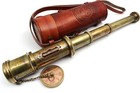 16 Inches Antique Commando Telescope spyglass Replica In Leather Box