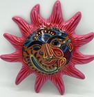 Talavera Sun Face Mexican Pottery Folk Art Hand Painted Wall Decor 10 