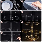 2 Pcs 4 Tier Acrylic Cupcake Tower Stand Clear Round Cake Stand With 2 Pcs Le   