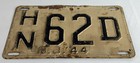 Vintage 1944 New Jersey License Plate Hn62d Old Original Genuine