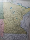  1904 Railroad Map Minnesota North South Dakota All Railway Routes Depots 11x9  