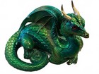 1997 Windstone Editions Emerald Lap Dragon Statue By Melody Pena Retired