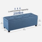 Storage Ottoman Bench With Metal Frame