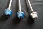 3x Titanium Hex Key Bolt On Road Mtb Security Lock Blue Skewer Pair Set   Bonus