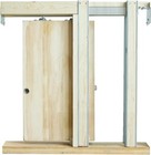 Diyhd Sliding Pocket Door Frame And Rolling Hardware Kit For 2x4 Studs Wall