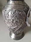 Vintage Ornate Silverplate Renaissance Style Bud Vase Urn Scroll Handles 10 
