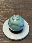Alley Agate Green Blue Swirl Glass Marble Vintage 5 8  Near Mint