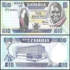 Zambia 10 Kwacha  1980-1988 Nd  P-26e  Unc X 100 Pcs Bundle Pack