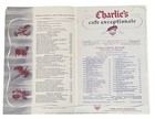 Vintage 1950s Charlie s Cafe Exceptionale Restaurant Menu Minneapolis Minnesota