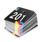 Sukira Plastic Number Tags  100 Reusable Tags  201-300   201-300  Clear
