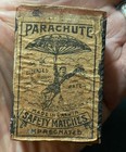 Old Matchbox Parachute Latvia Vintage Antique Rare No Matches