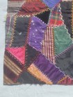 Vintage Hand Stitched Crazy Quilt Pillow Top 19 X 19 Embroidered