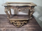 Vintage Mcm Hollywood Regency Gold Gilt Needs Top Plus Wall Shelf Used