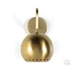 Vintage Curved Pipe Modern Matte Brass Antique   Chrome Orbs Wall Lamp Lights