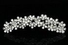Floral Bridal Rhinestone Crystal Prom Wedding Tiara Hair Comb V812