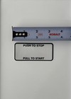 Push To Stop-pull To Start Label high Quality Metallic Sticker brand New 5 Pack