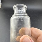 Antique Bottle Apothecary Clear Medical 2oz Stamped Bottom Glass Round Base     