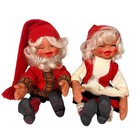 Vtg Arne Hasle Askim Norge Gnomes Pair Norwegian Nisse Christmas Rubber 1960s