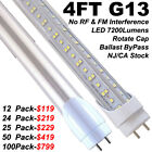 T8 72w 4ft Led Tube Lights Type B Clear Fluorescent Replacement Light 6500k 12pc