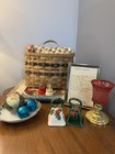 Christmas Gift Basket  Vintage Lovers Christmas Themed Gift Basket  Gold Decor