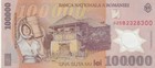          Romania   100000 Lei  2001  P-114  Polymer Aunc Banknote