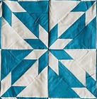 New Cotton Patchwork Lap crib Quilt Top  46  X 46   Hunter s Star  Green Blue  2